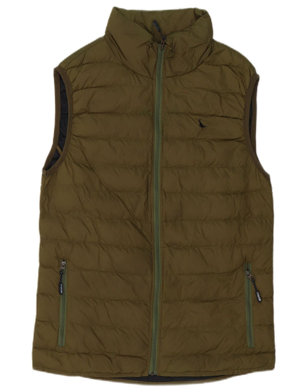 Gilet imbottito da uomo Jack Wills UK 38 nylon verde medio