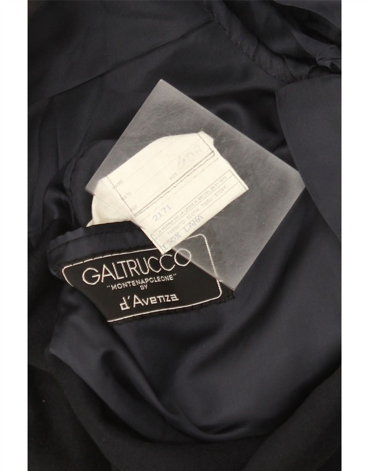 Giacca Blazer Doppiopetto Uomo Galtrucco IT 40 Large Nera Lana