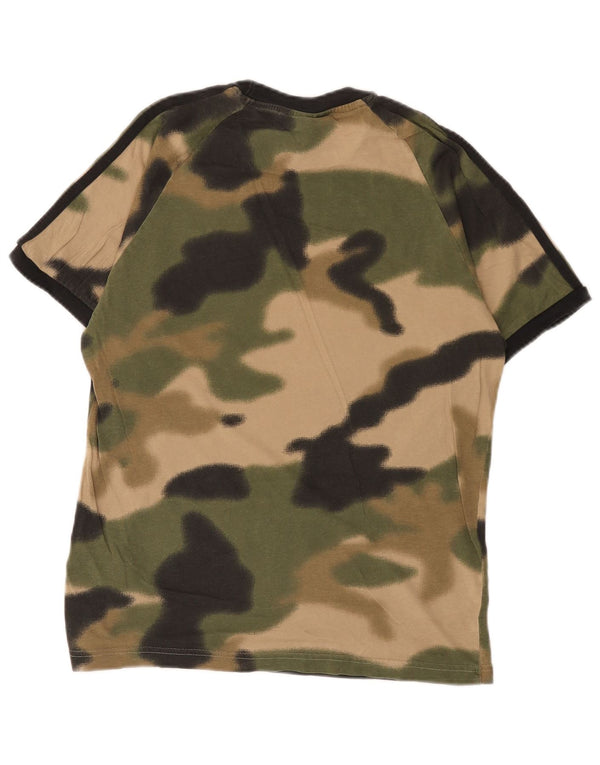 T-shirt da uomo Adidas Top Small verde mimetico in cotone
