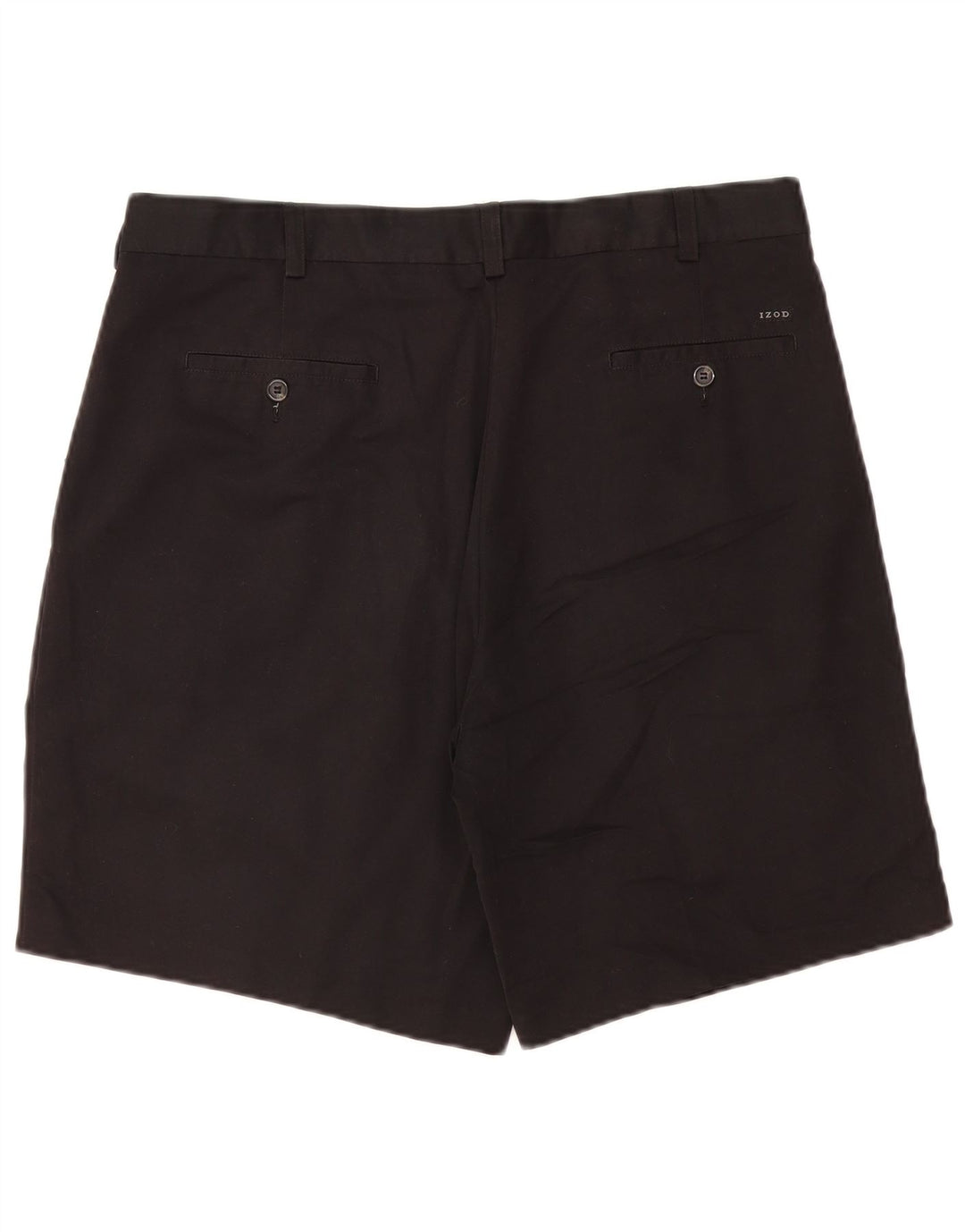 Pantaloncini chino con pegging da uomo Izod W36 grandi in poliestere nero