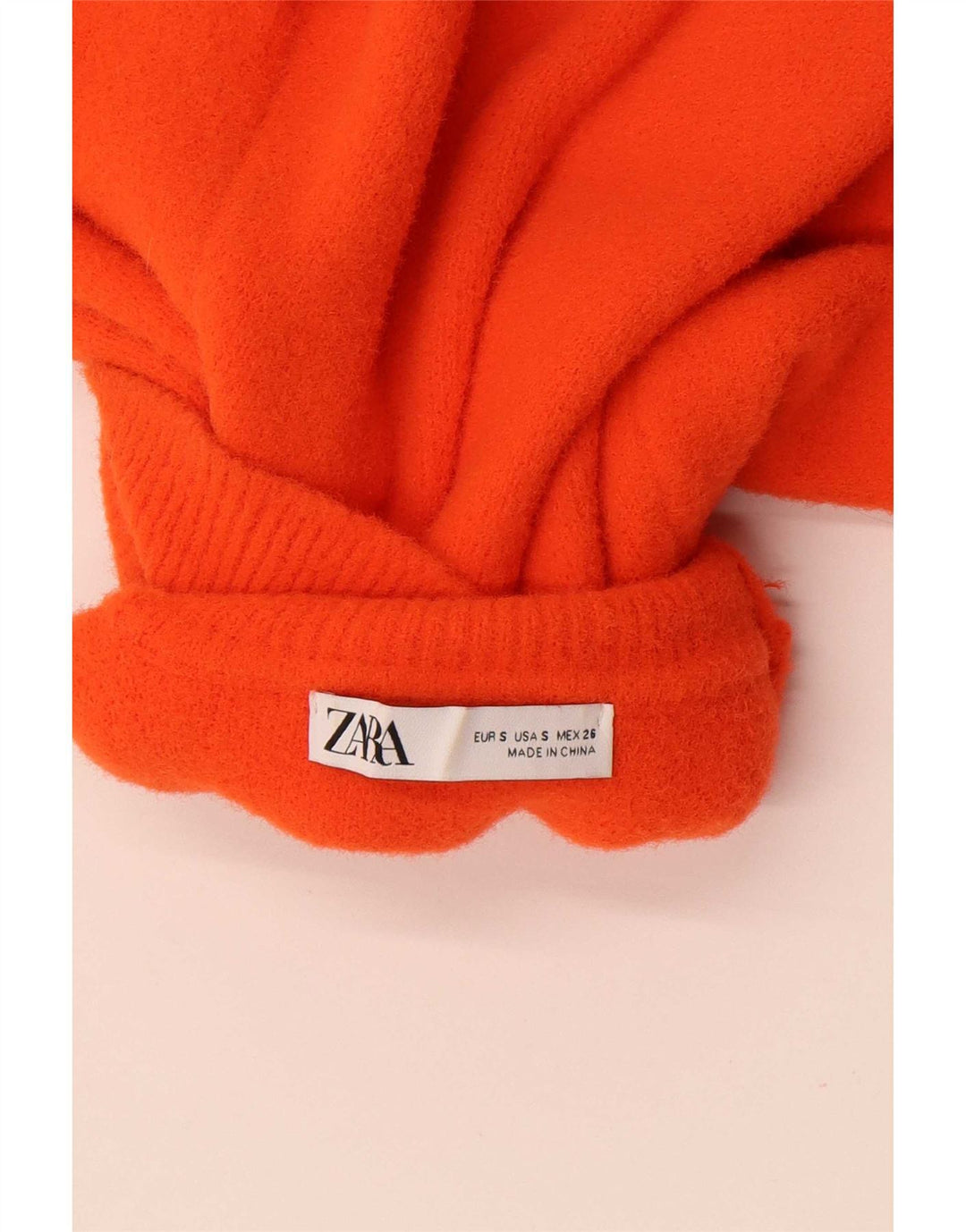 Maglione corto a collo alto da donna Zara UK 10 piccolo arancione