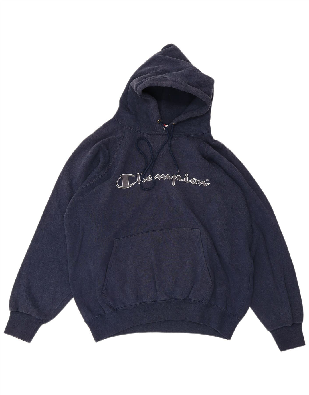 Maglione con cappuccio grafico da uomo Champion medio blu navy