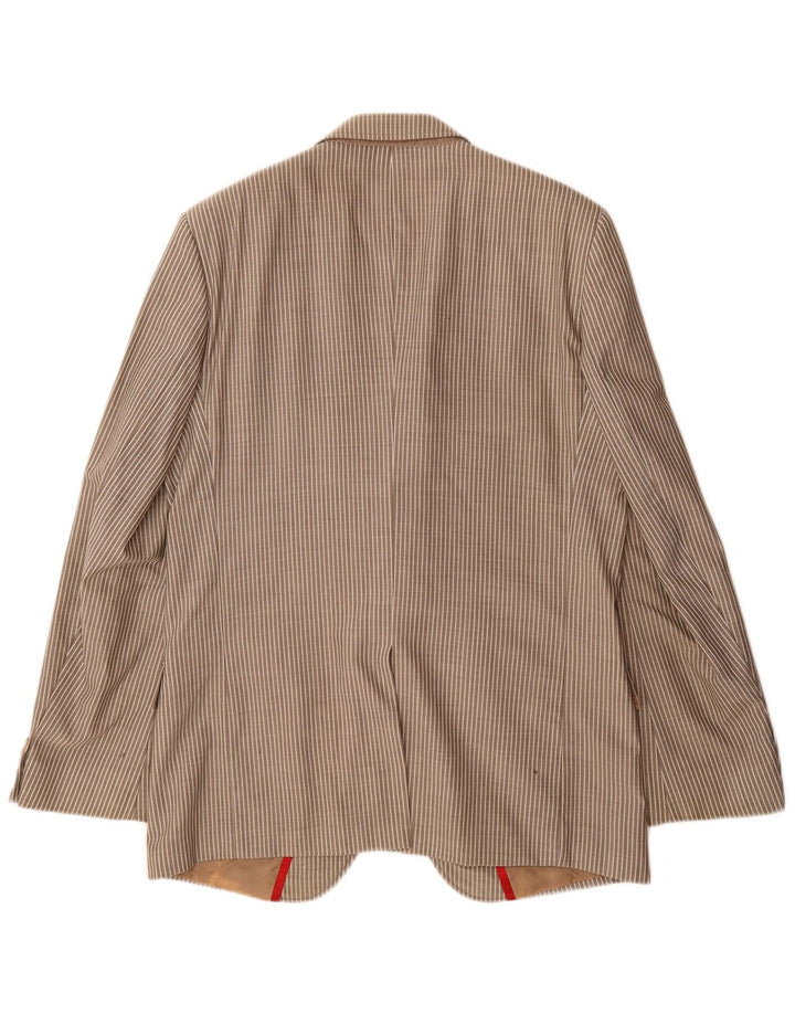 Giacca blazer da uomo a 2 bottoni Hugo Boss EU 54 2XL Lana vergine gessata grigia