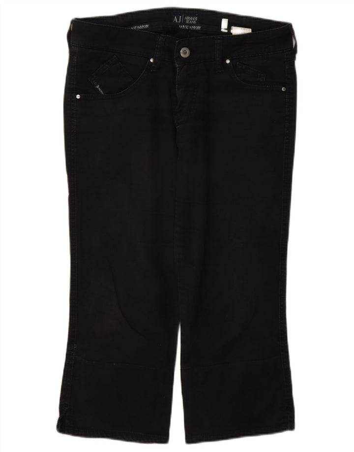 Pantaloni Capri Donna Armani W27 L20 Cotone Grigio