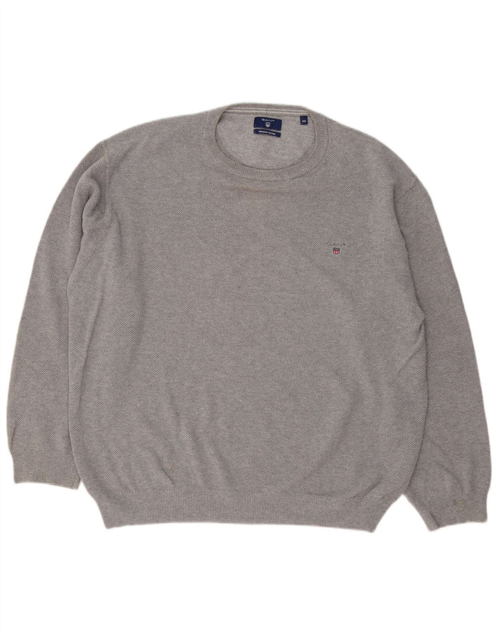 Maglione maglione girocollo da uomo Gant 3XL cotone grigio