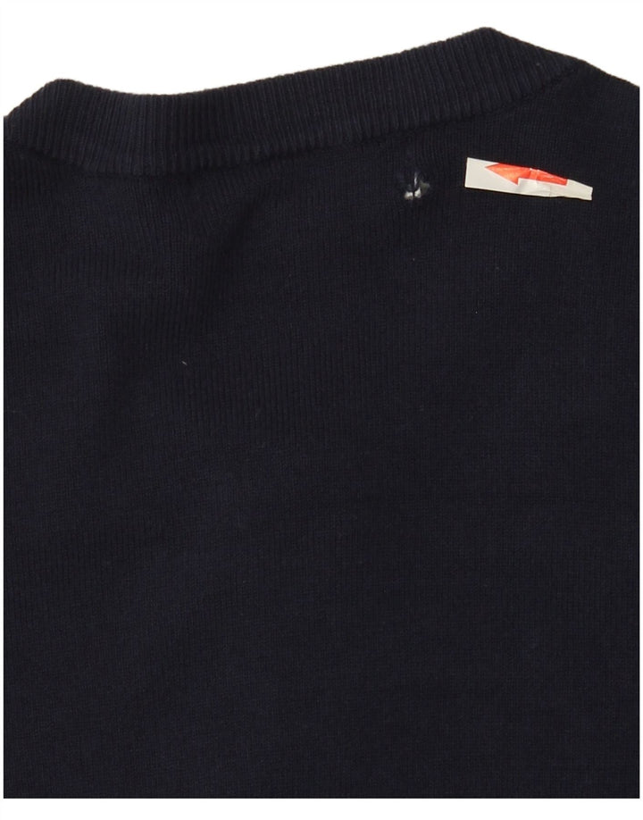 Maglione cardigan da donna Marks & Spencer UK 14 Viscosa blu navy medio