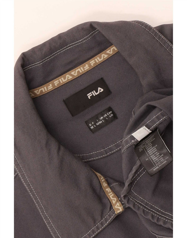 Giacca utility da uomo Fila UK 40 grande cotone grigio