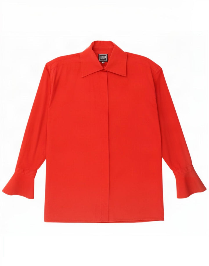 Versace Camicia da donna UK 14 Medio Rosso Cotone