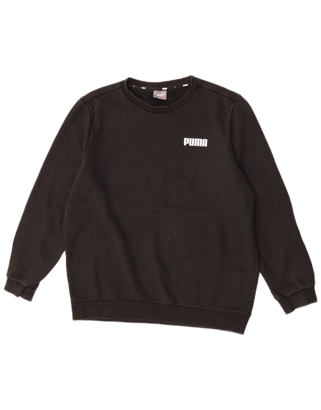 Felpa da uomo Puma Maglione grande in cotone nero