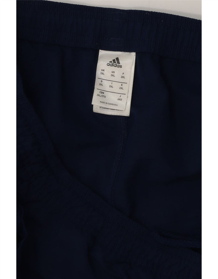 Pantaloncini sportivi da uomo ADIDAS 2XL poliestere blu navy