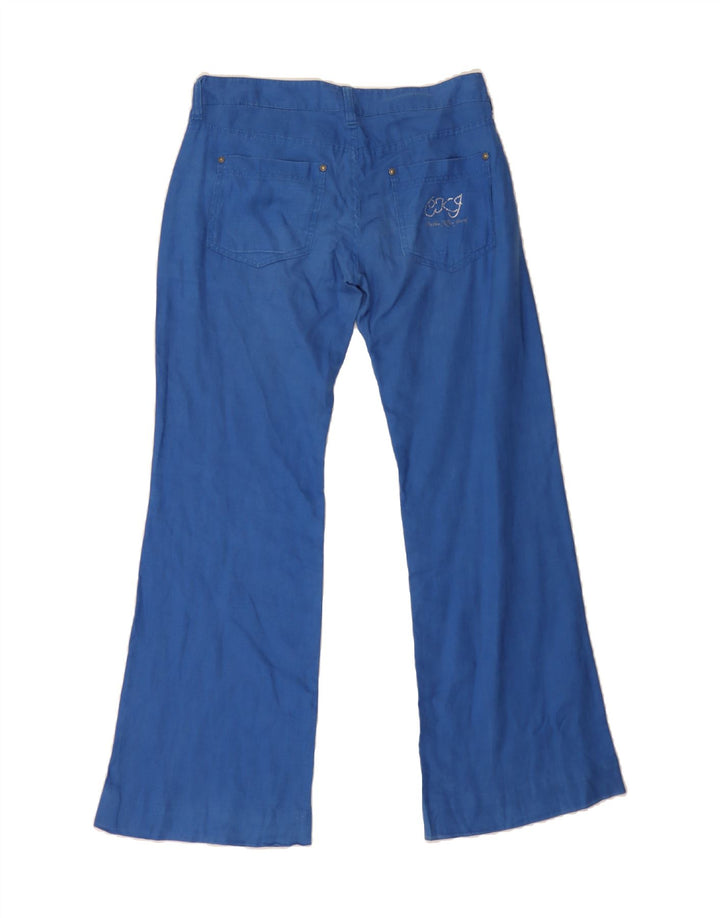 CALVIN KLEIN Womens Flare Chino Trousers W32 L31  Blue Vintage Calvin Klein and Second-Hand Calvin Klein from Messina Hembry 