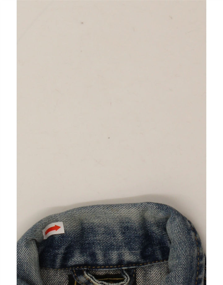 Giacca in denim corta da donna Lee UK 10 piccola in cotone blu