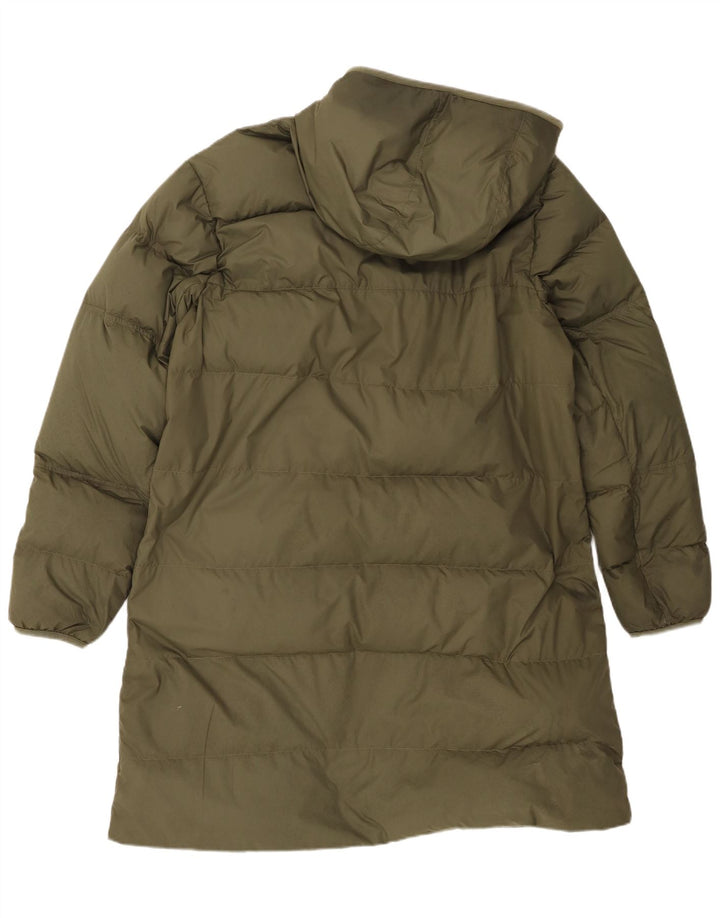 Cappotto imbottito con cappuccio Nike da uomo UK 40 grande poliestere kaki