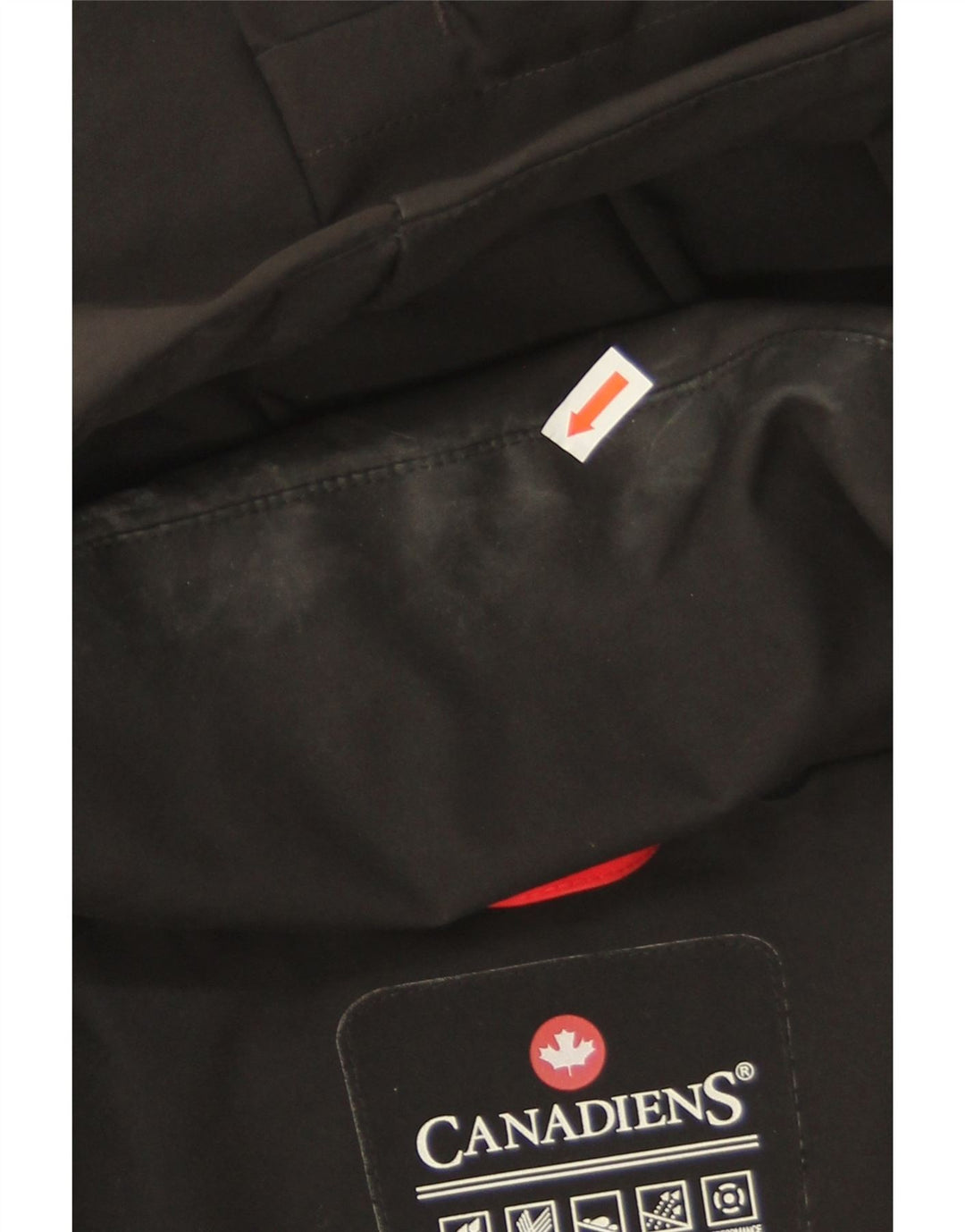 Canadiens Cappotto imbottito con cappuccio da uomo IT 46 Small Nero Poliestere