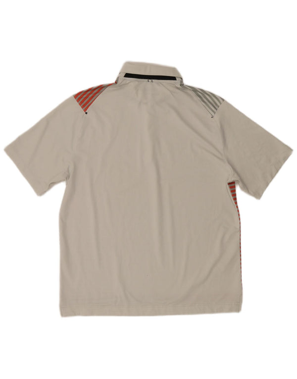 Polo Nike Dri Fit da uomo a righe grigio medio