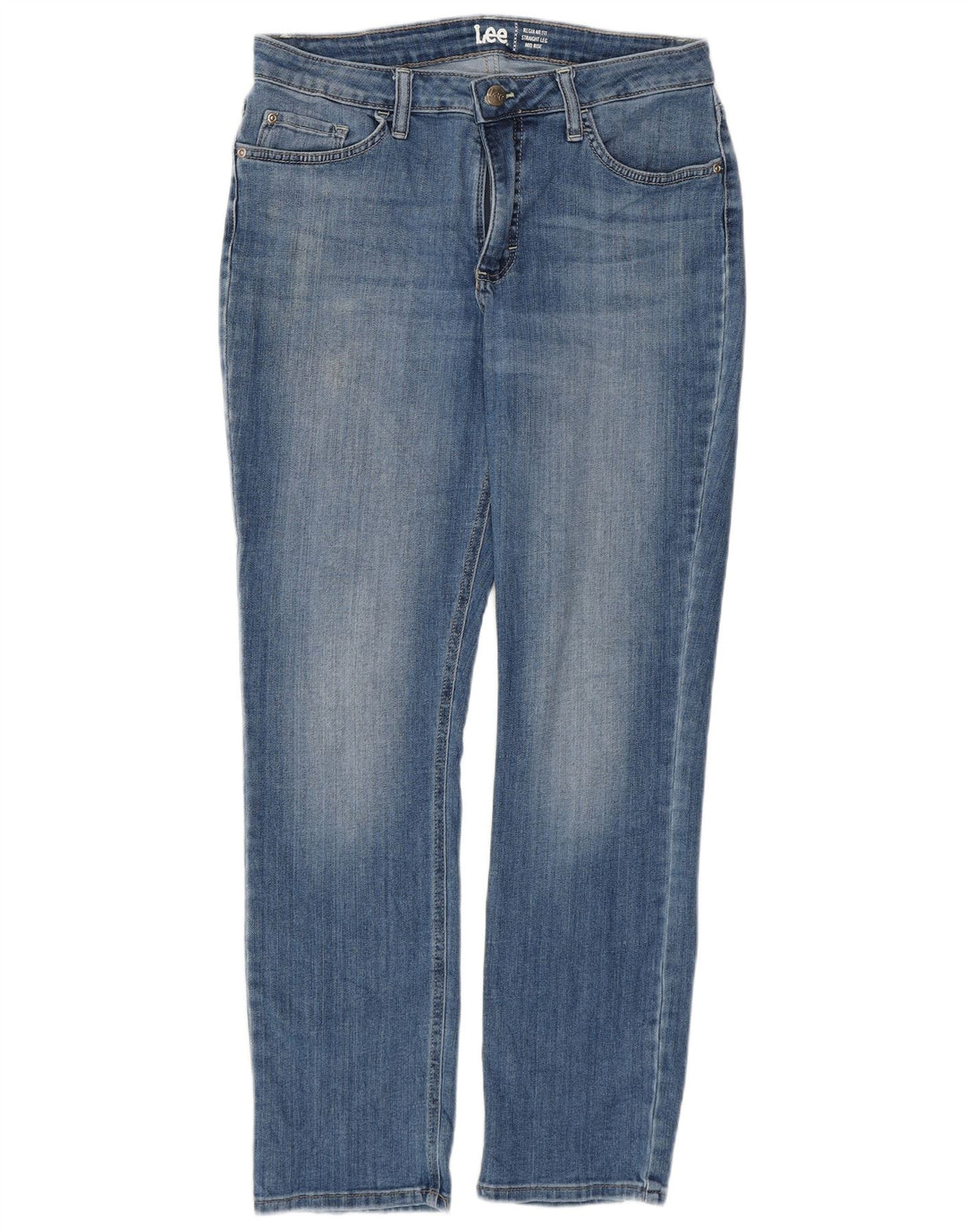 Jeans dritti LEE da donna a vita media, vestibilità regolare, US 10 grandi W32 L29 blu