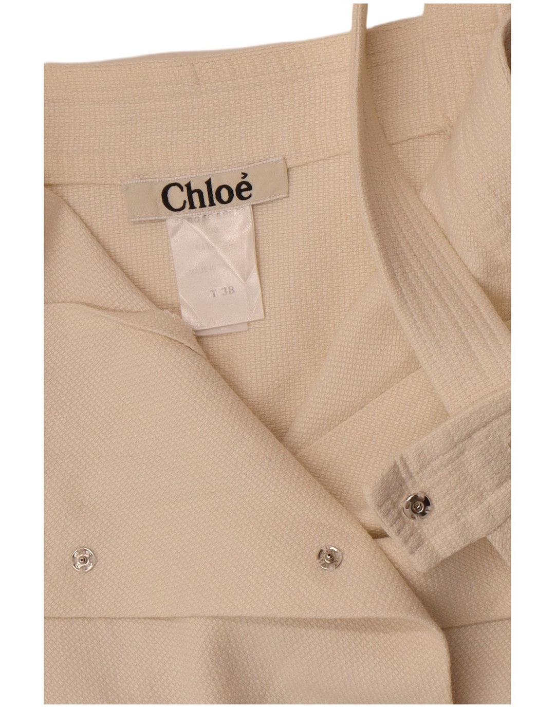 Abito scamiciato da donna Chloe IT 38 XS cotone bianco sporco