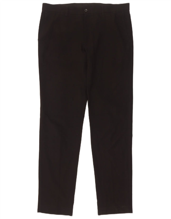 Pantaloni chino slim da uomo Marks & Spencer W34 L33 poliestere nero