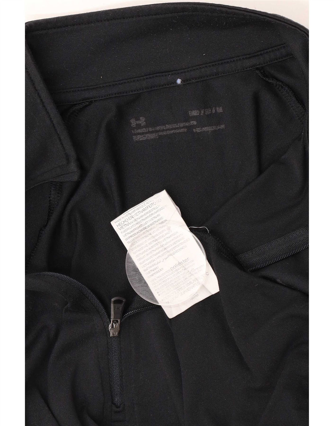 Maglietta Under Armour da uomo Heat Gear con zip e collo pullover, media, nera