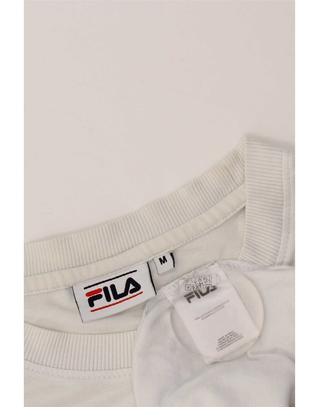 T-shirt grafica da uomo Fila Top in cotone bianco medio
