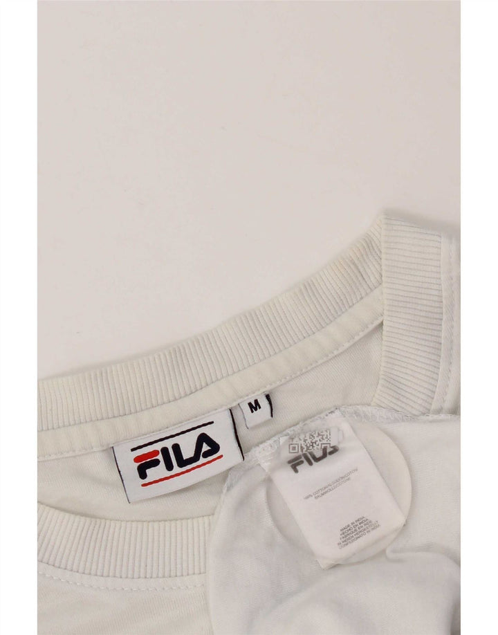 T-shirt grafica da uomo Fila Top in cotone bianco medio