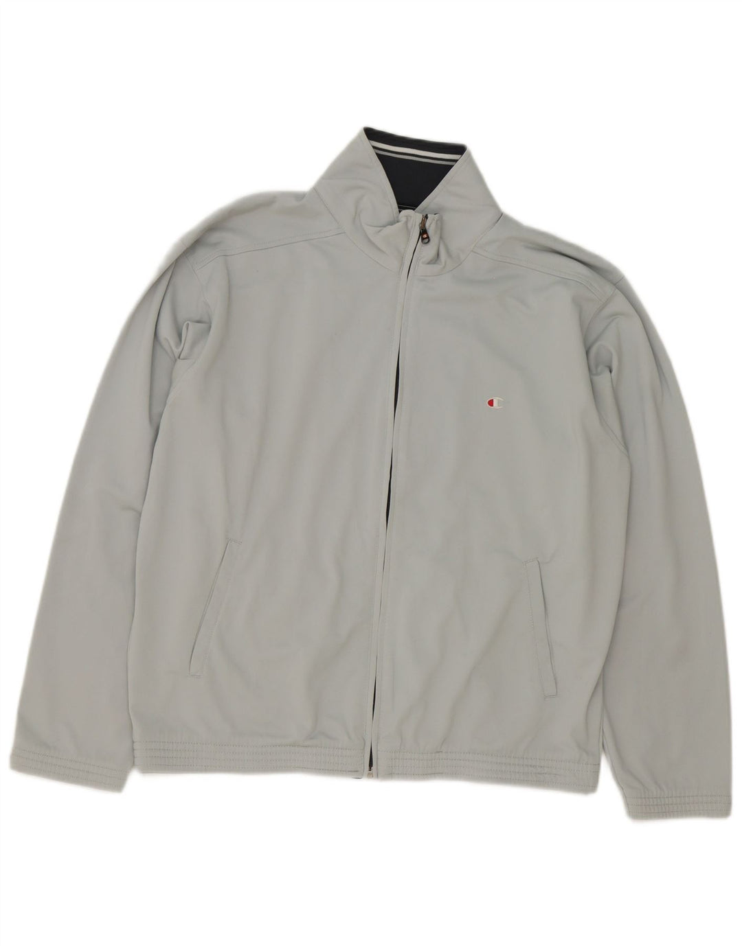 Giacca da tuta da uomo Champion in poliestere grigio medio
