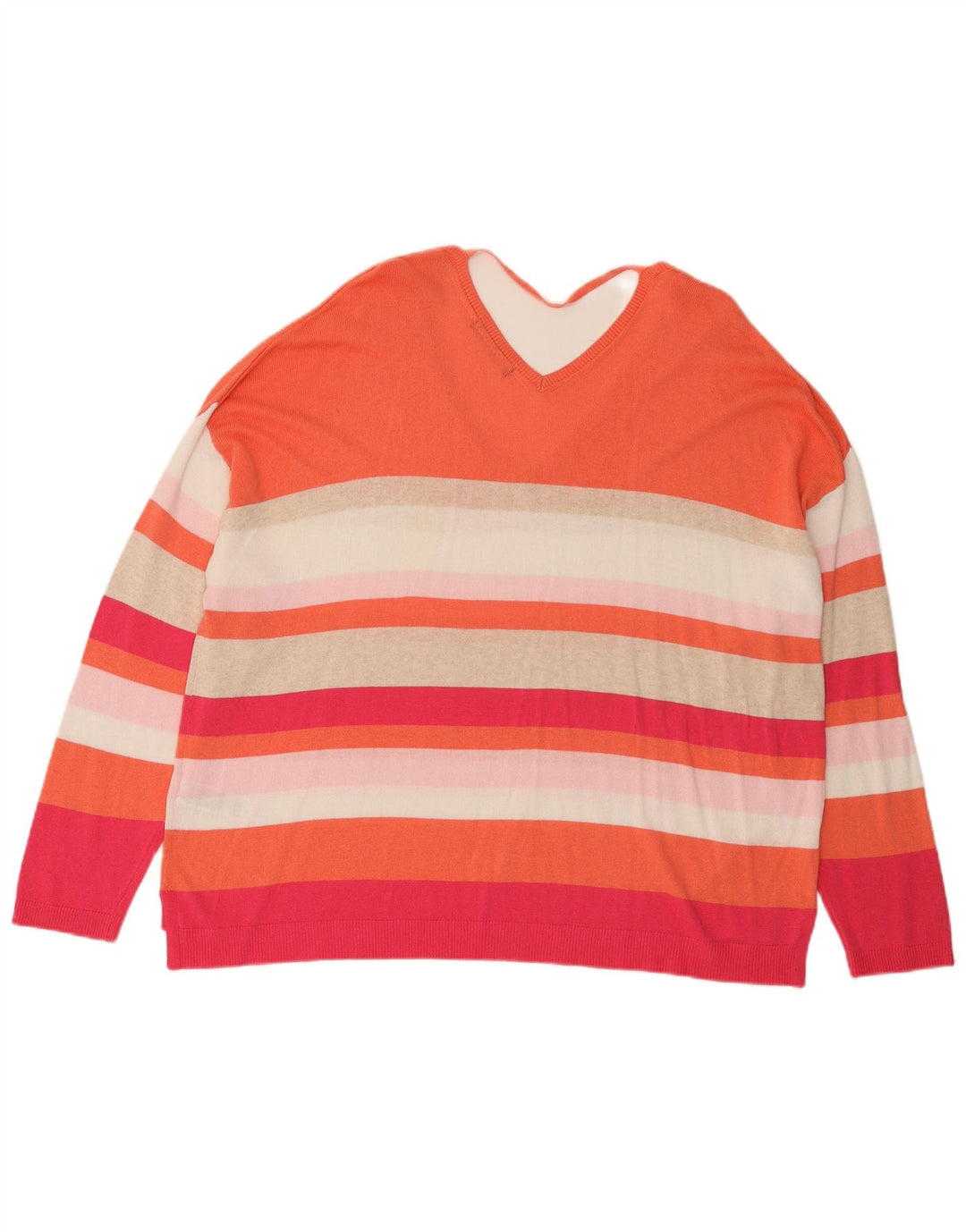 Maglione maglione con scollo a V da donna Marks & Spencer UK 24 4XL multicolore