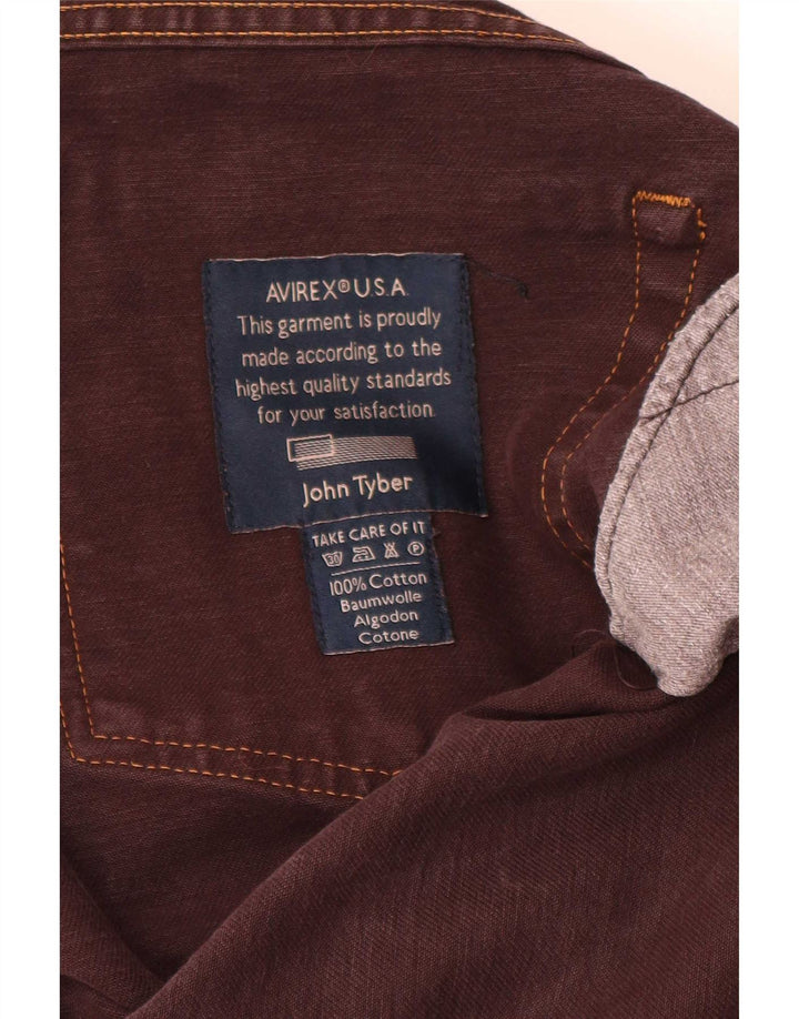 Jeans affusolati da uomo Avirex W30 L35 cotone marrone