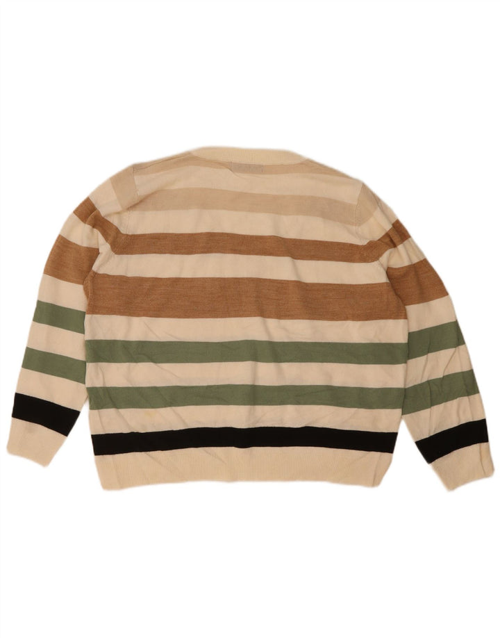Maglione maglione con scollo a V da donna Marks & Spencer UK 16 grande multicolore