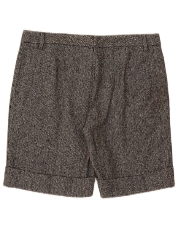 Pantaloncini casual a vita alta da donna Benetton IT 42 Medium W32 Gessato grigio