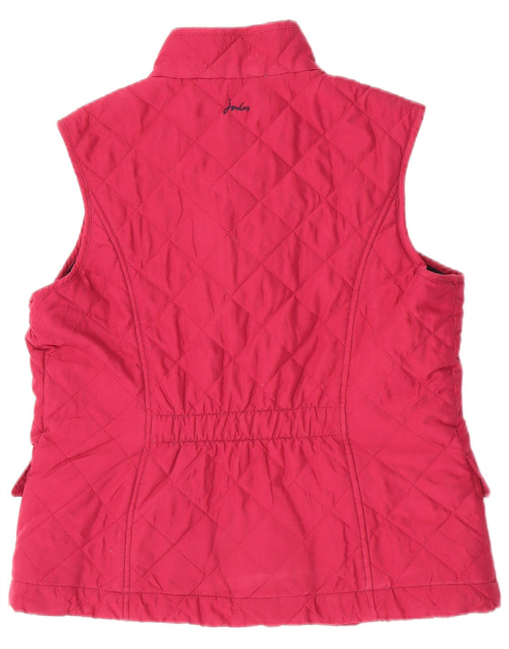 Gilet trapuntato da donna Joules UK 16 grande poliestere rosa