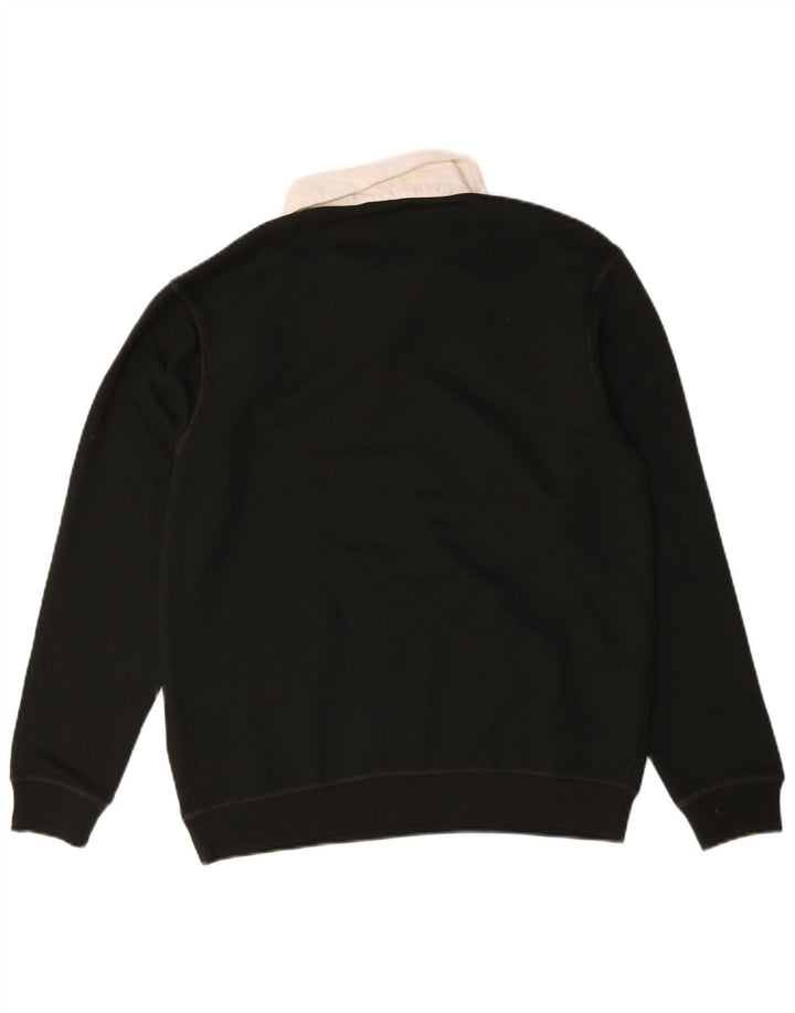 Felpa Zara da uomo con collo alto, maglione piccolo in cotone nero