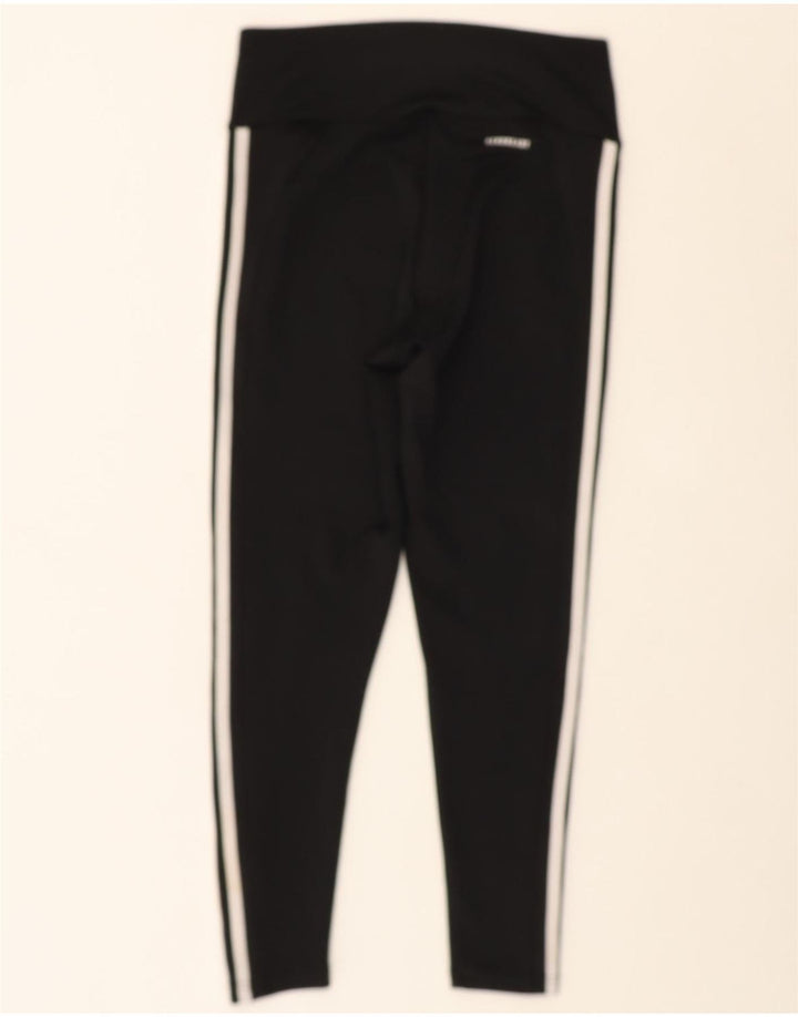 ADIDAS Womens Aeroready Crop Leggings UK 8/10 Small  Black Polyester Vintage Adidas and Second-Hand Adidas from Messina Hembry 