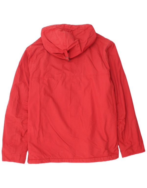 Giacca anorak grafica da uomo con cappuccio Napapijri Geographic UK 40 Large Rossa
