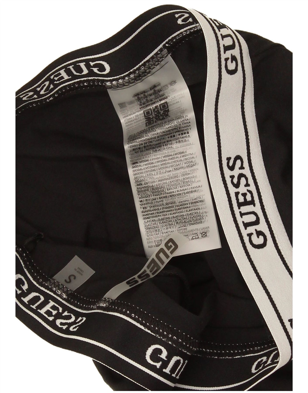 Guess Leggings Capri da donna UK 10 Small Nero Modal