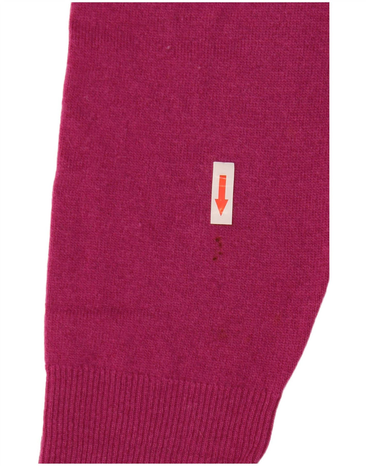 Maglione cardigan da donna Marks & Spencer UK 14 grande lana rosa