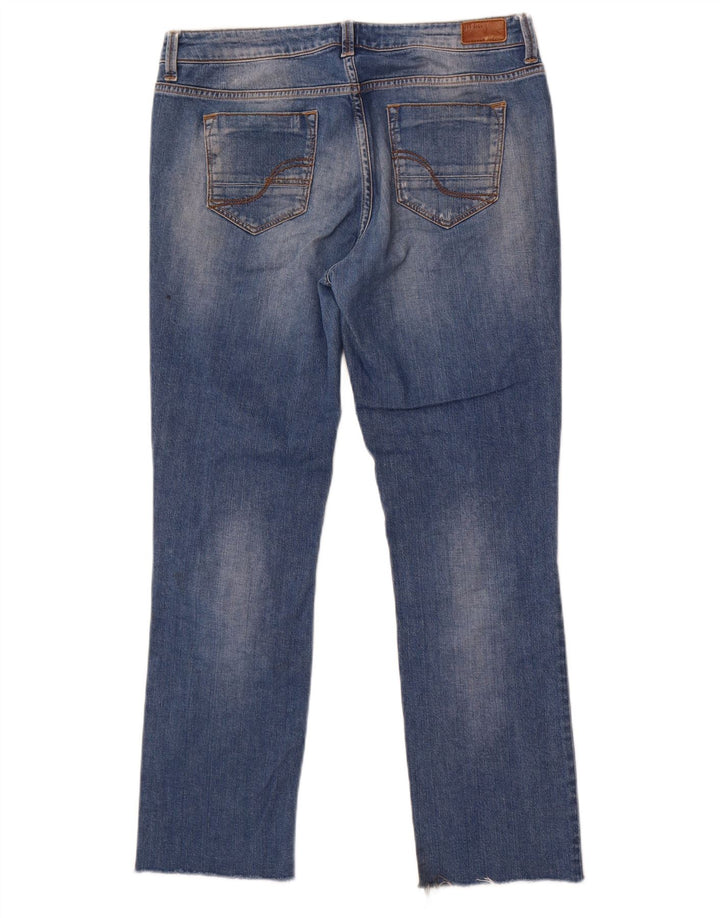 Jeans dritti effetto consumato da donna Fat Face W30 L28 cotone blu