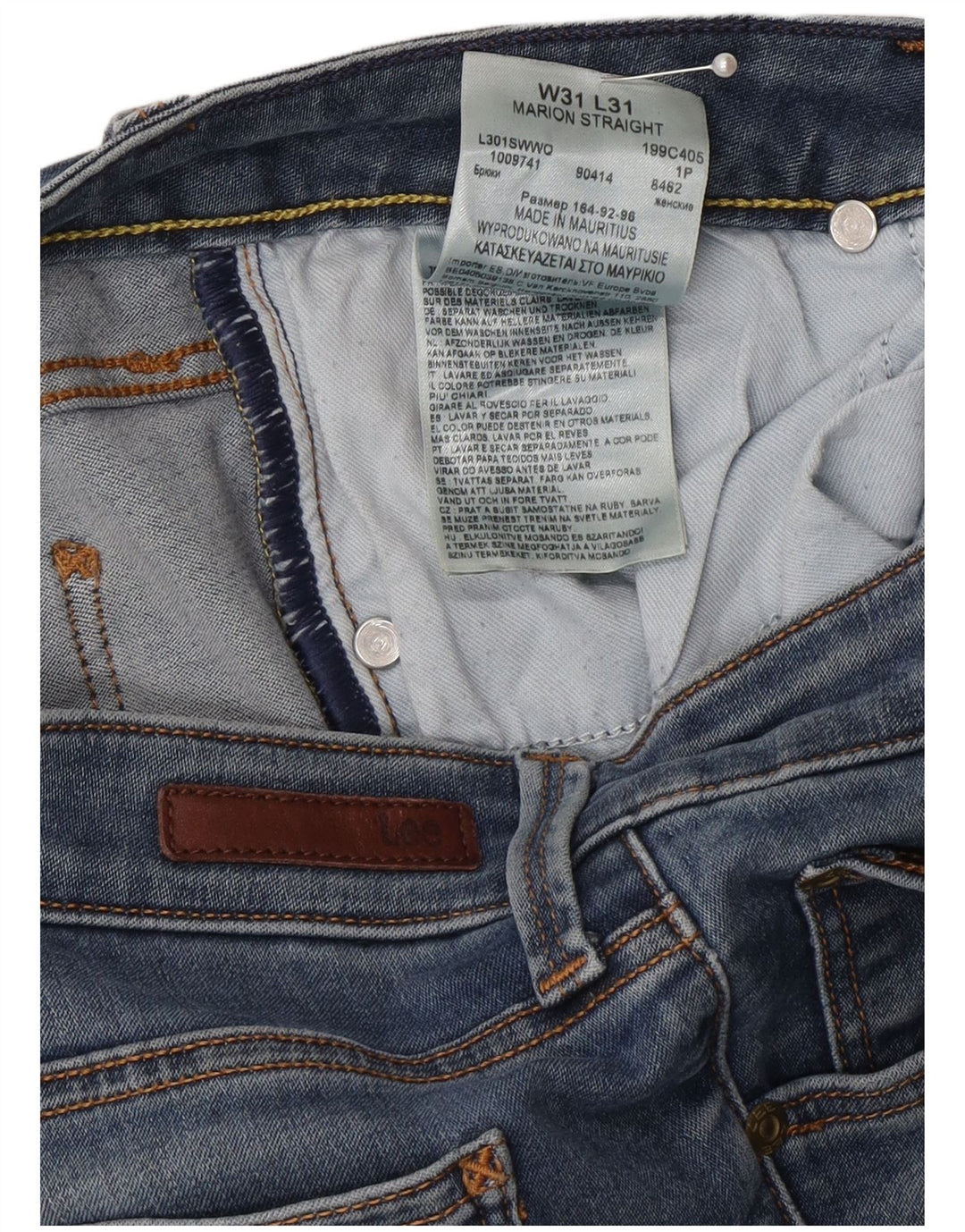 Jeans dritti da uomo Lee Marion W31 L31 cotone blu