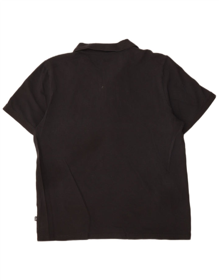 Polo PUMA da uomo grande in cotone nero