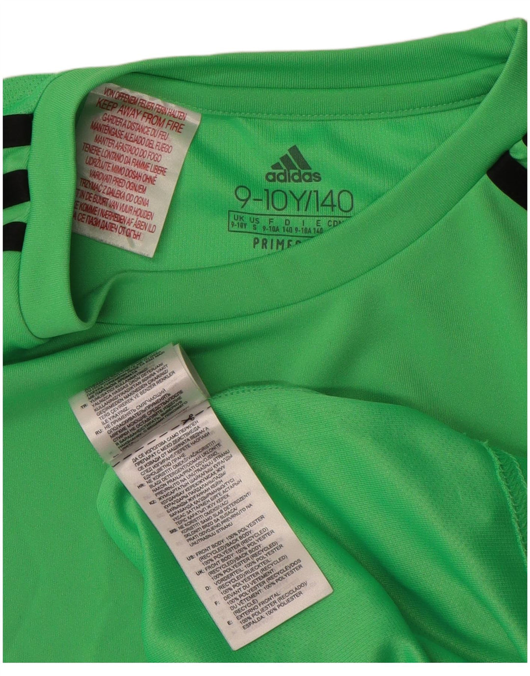 Maglietta Adidas Aeroready da bambino 9-10 anni in poliestere verde