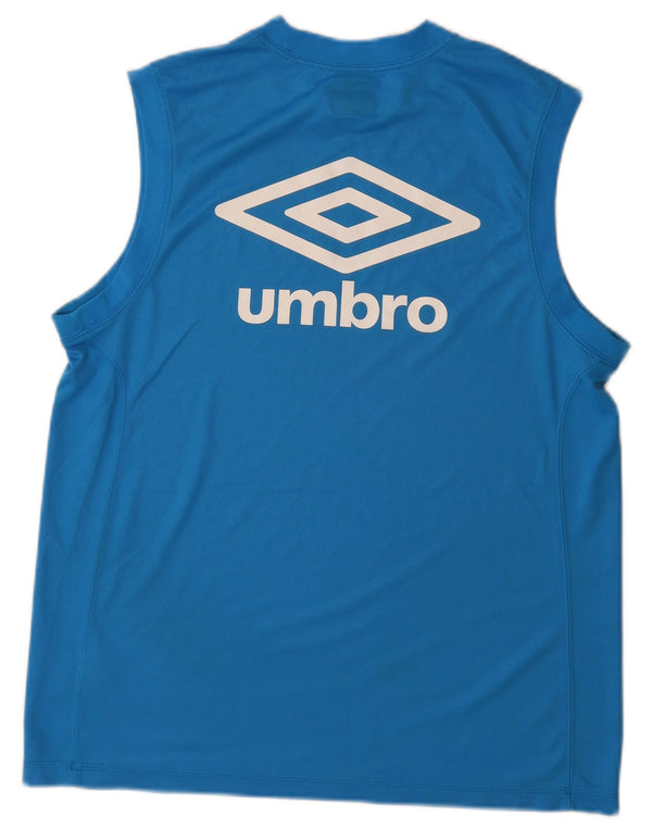 Umbro Canotta grafica da uomo, grande, in poliestere blu