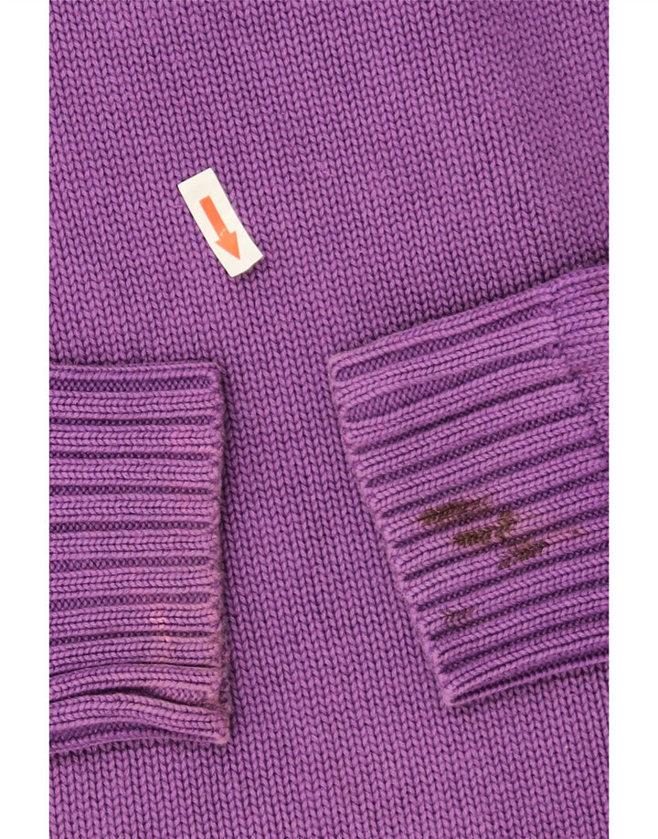 Maglione Zara da uomo con scollo a V grande viola