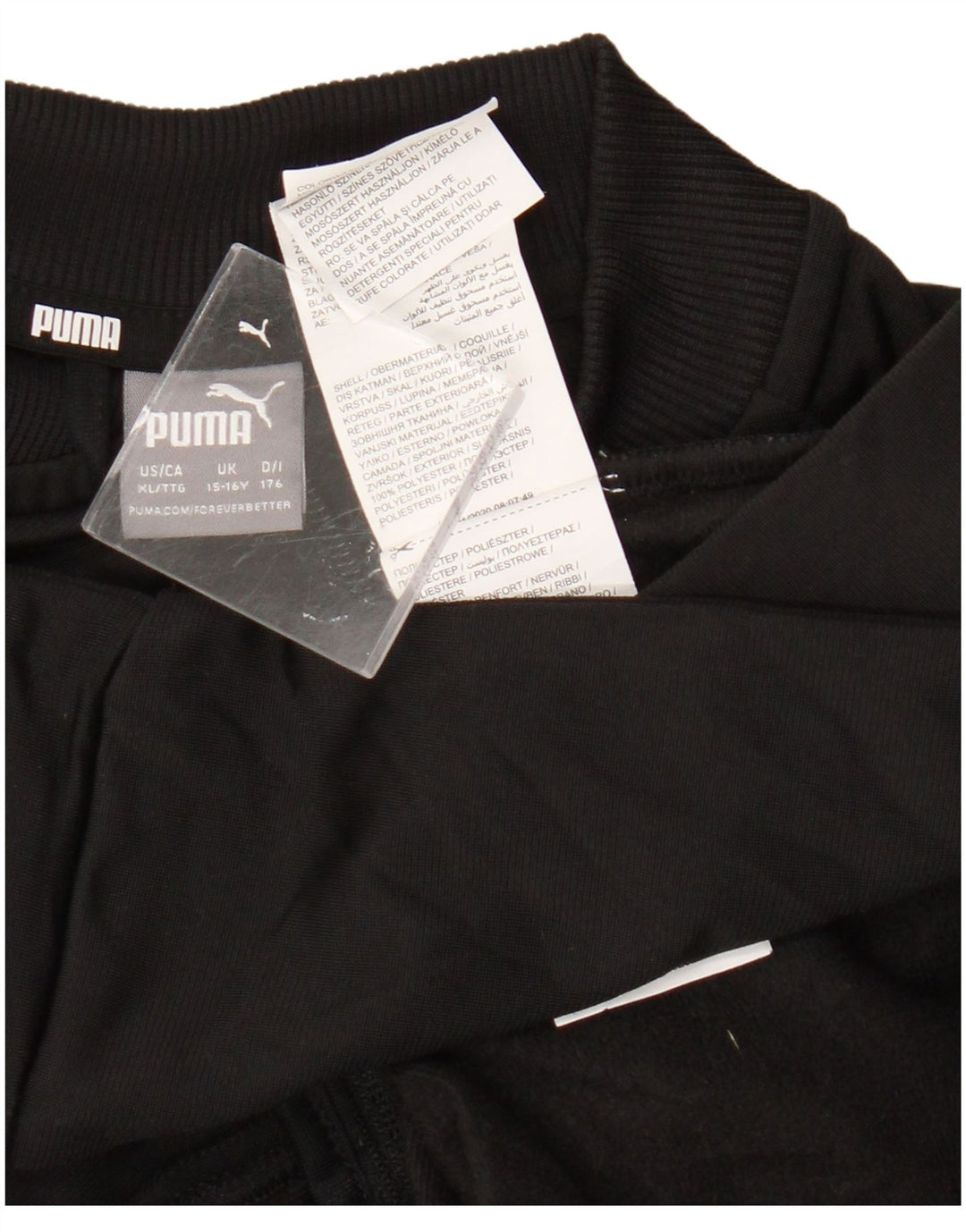 Giacca da tuta da ragazza Puma 15-16 anni Poliestere color block nero