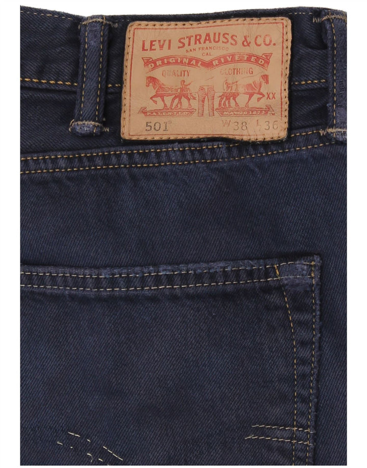 Levi's Uomo 501 Jeans dritti W38 L27 Blu Navy