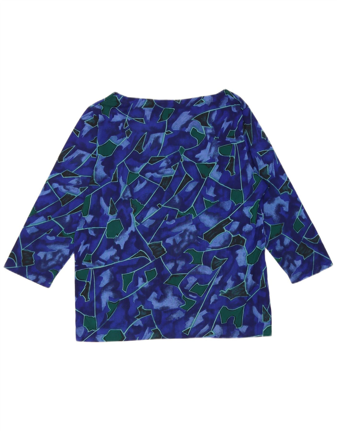 Valstar Top da donna con motivo astratto manica 3/4 UK 18 XL Blu