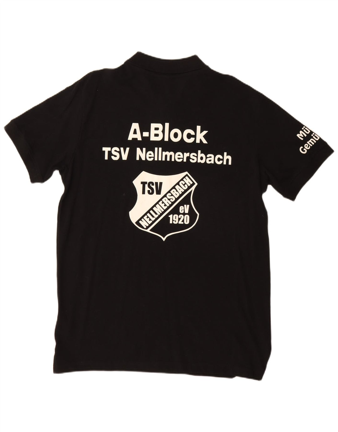 Polo grafica da uomo Kappa grande in cotone nero