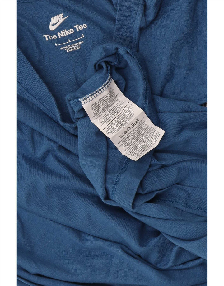 T-shirt da uomo Nike Top Large in cotone blu