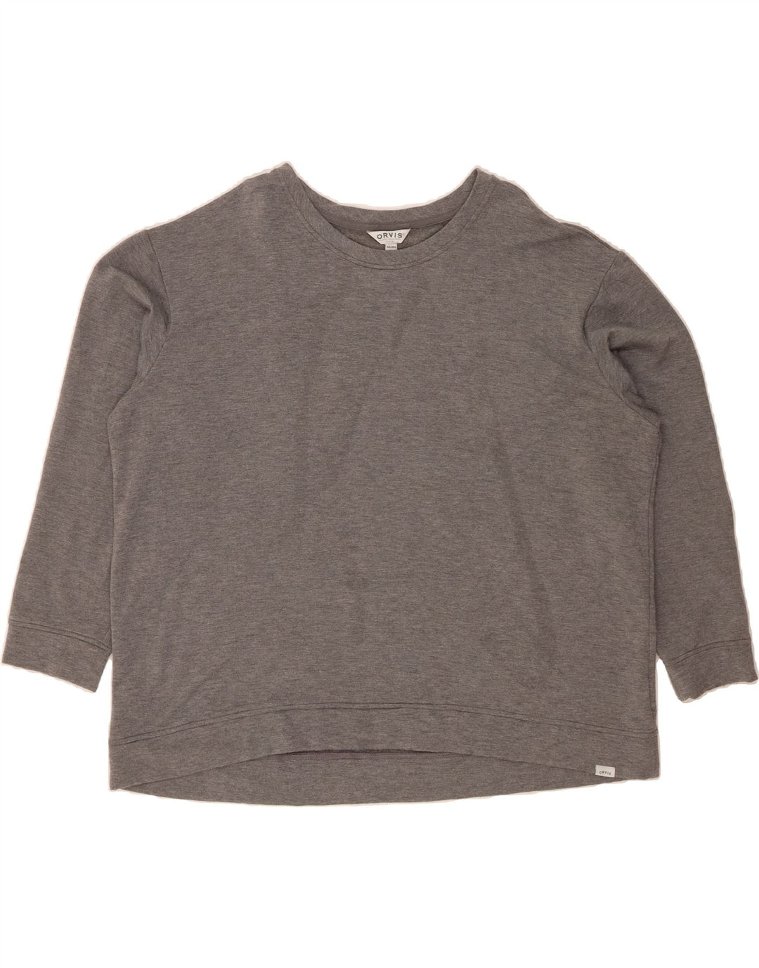 ORVIS Womens Oversized Sweatshirt Jumper UK 20 2XL Grey Modal Vintage Orvis and Second-Hand Orvis from Messina Hembry 