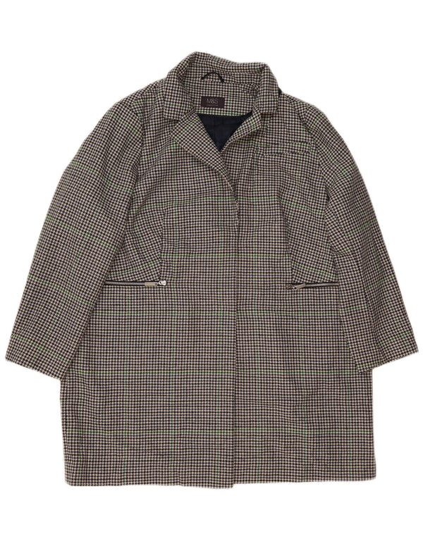 Cappotto da donna Marks & Spencer UK 22 3XL Poliestere pied de poule blu navy