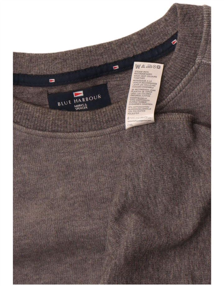 Marks & Spencer Maglia da uomo Blue Harbour a maniche lunghe 2XL Colore grigio